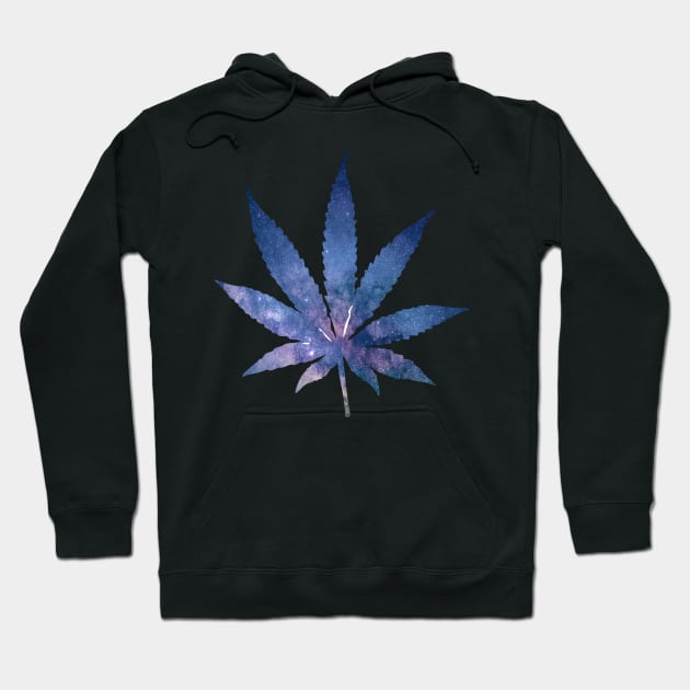 Galaxy Weed Funny T-Shirt Hoodie by GreenCowLand